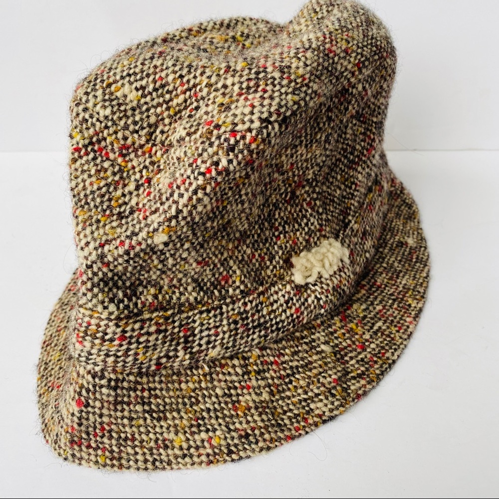 Vintage Wool Tweed Hat Made In Ireland - Picture 1 of 7